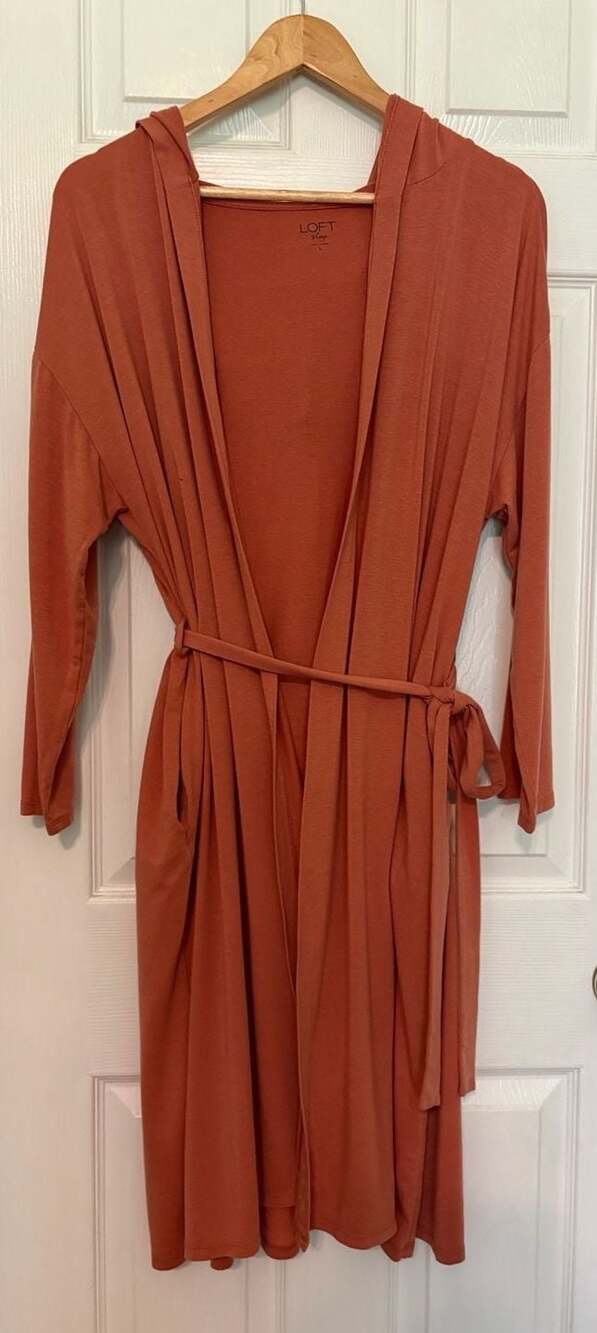LOFT Sleep Long Sleeve Robe, Copper, Large